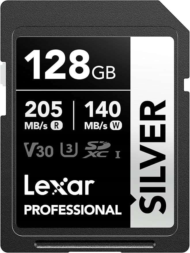 Lexar Karta pamięci Professional SILVER SDXC 128GB R205/W140 V30