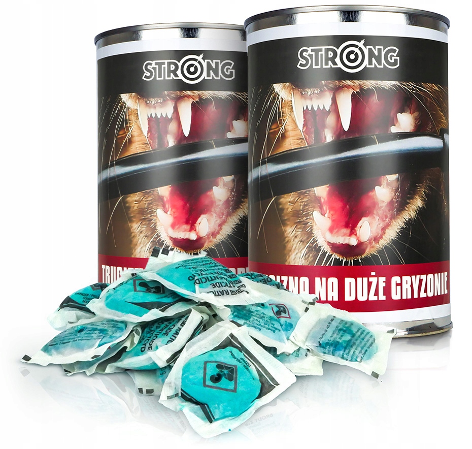 2X Silna Trutka Trucizna Na Duże Gryzonie Strong Pasta Saszetki 450G