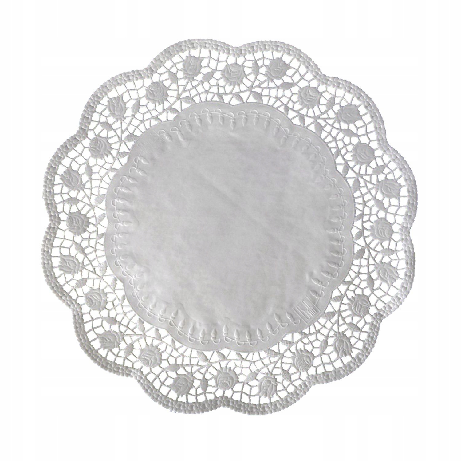 

Serwetki ażurowe okrągłe papierowe białe 38cm 100x