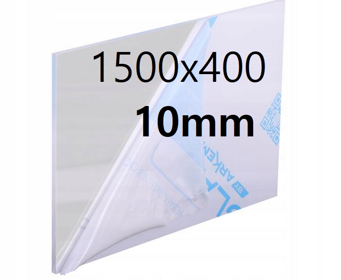 Pleksi /plexi Pleksa /plexa Bezbarvá na míru 1500x400x10 mm Akrylová Deska