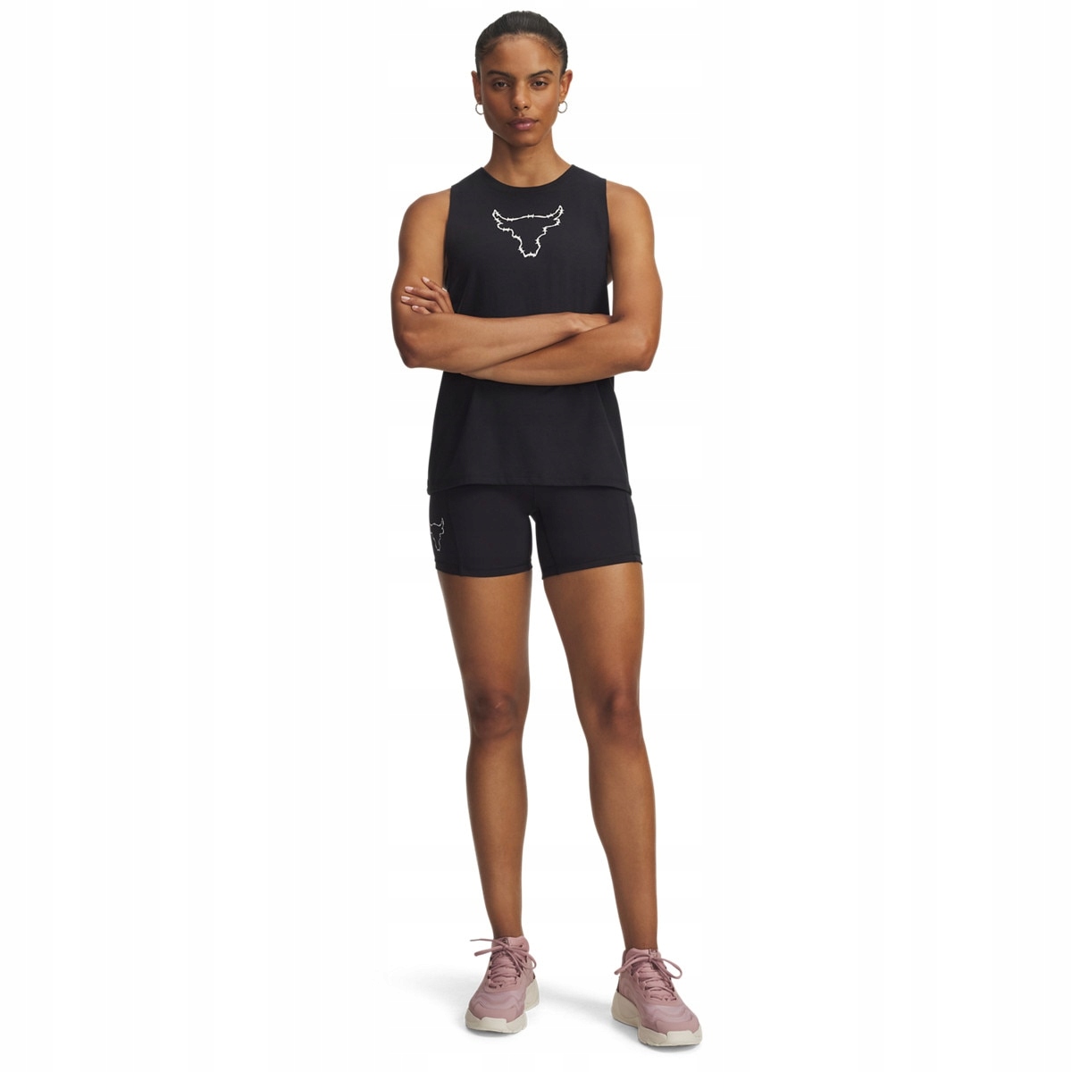Damskie spodenki treningowe Under Armour Project Rock Middie Short L