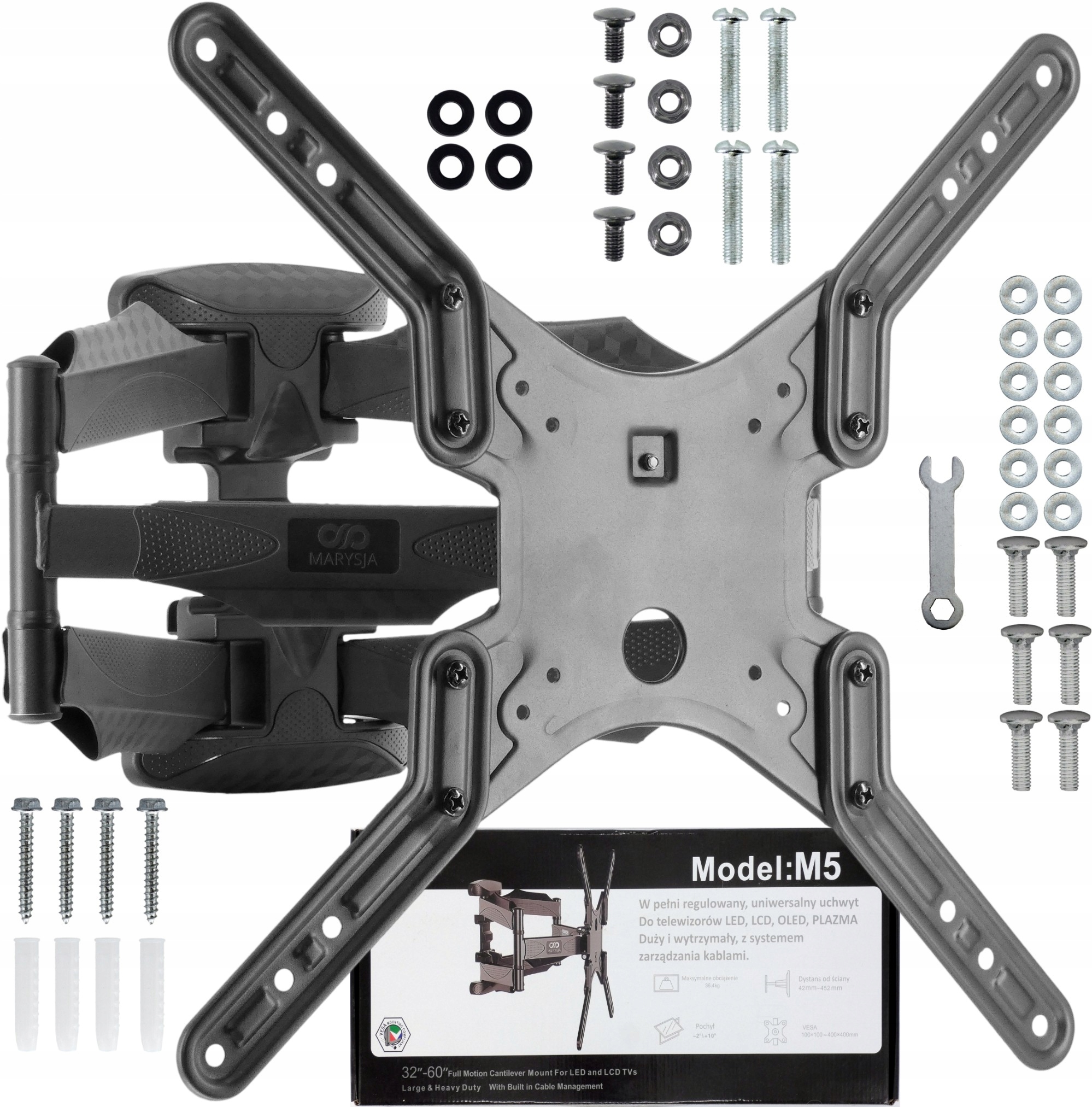 Uchwyt Do Telewizora Tv 32-60" Cali Wieszak Uniwersalny Regulowany Zestaw