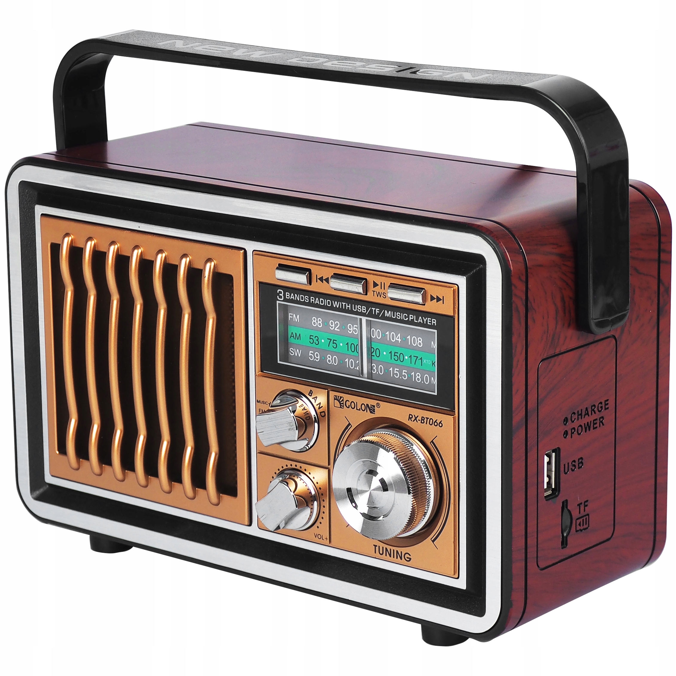 RADIO KUCHENNE AKUMULATOR PRZNOŚNE BLUETOOTH USB FM STYLOWE RETRO VINTAGE