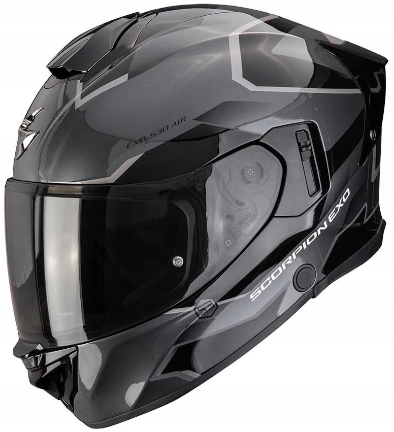 Scorpion EXO-530 Air Clip Silver Čierna Motocyklová Prilba Integrálna XL