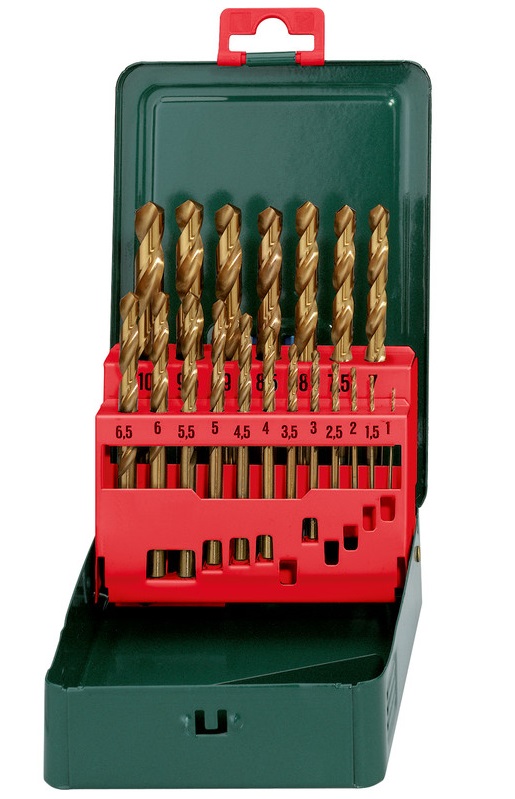 

Zestaw wierteł do metalu tytanowe 1-10mm Metabo