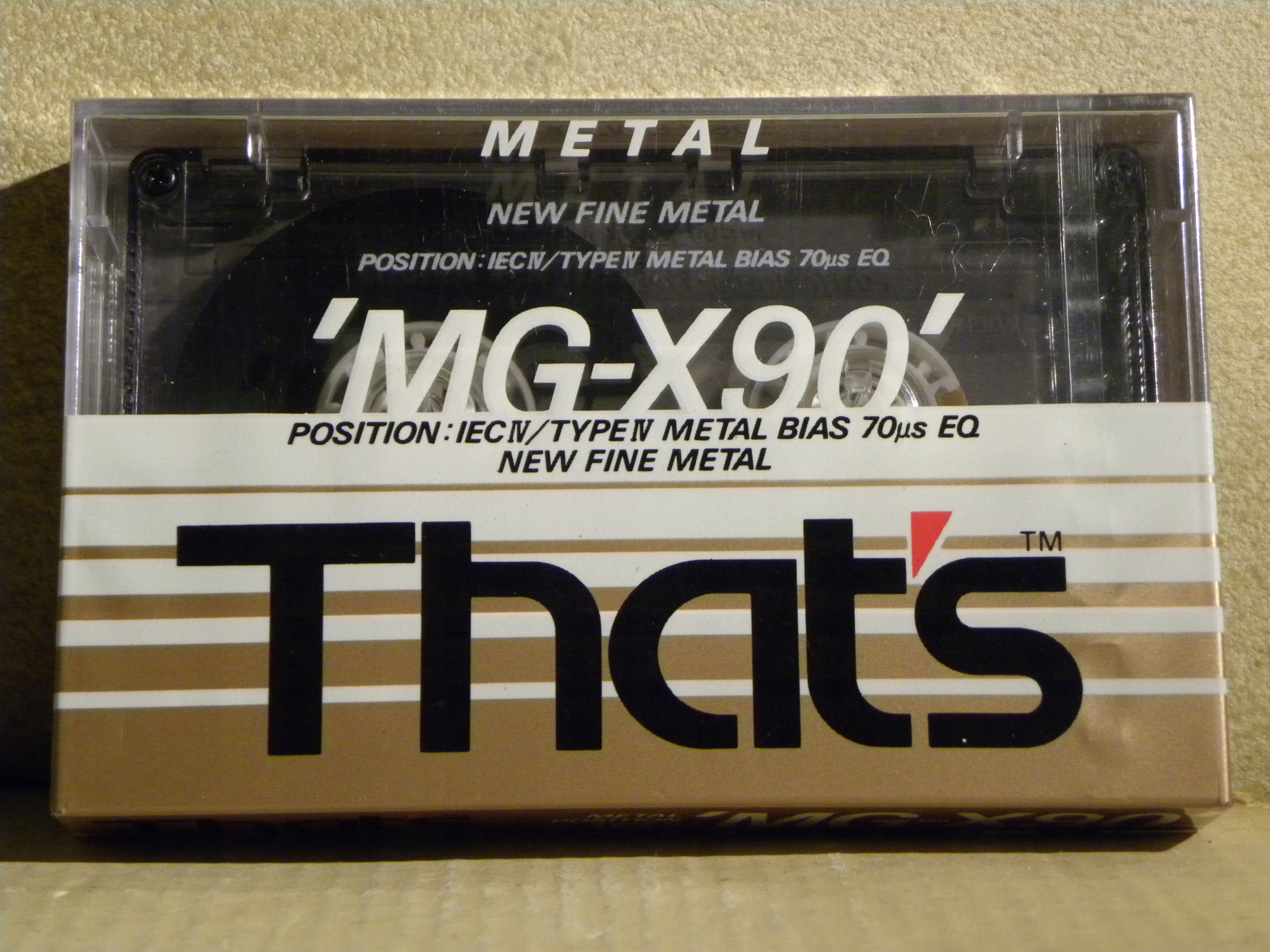 METALová kazeta magnetofonová Thats Mg-x 90 Typ IV, nová ve fólii