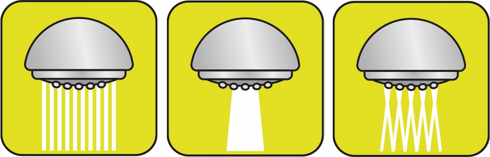 SŁUCHAWKA PRYSZNICOWA 3 FUNKCYJNA SALTO ZIELONA Liczba funkcji 3