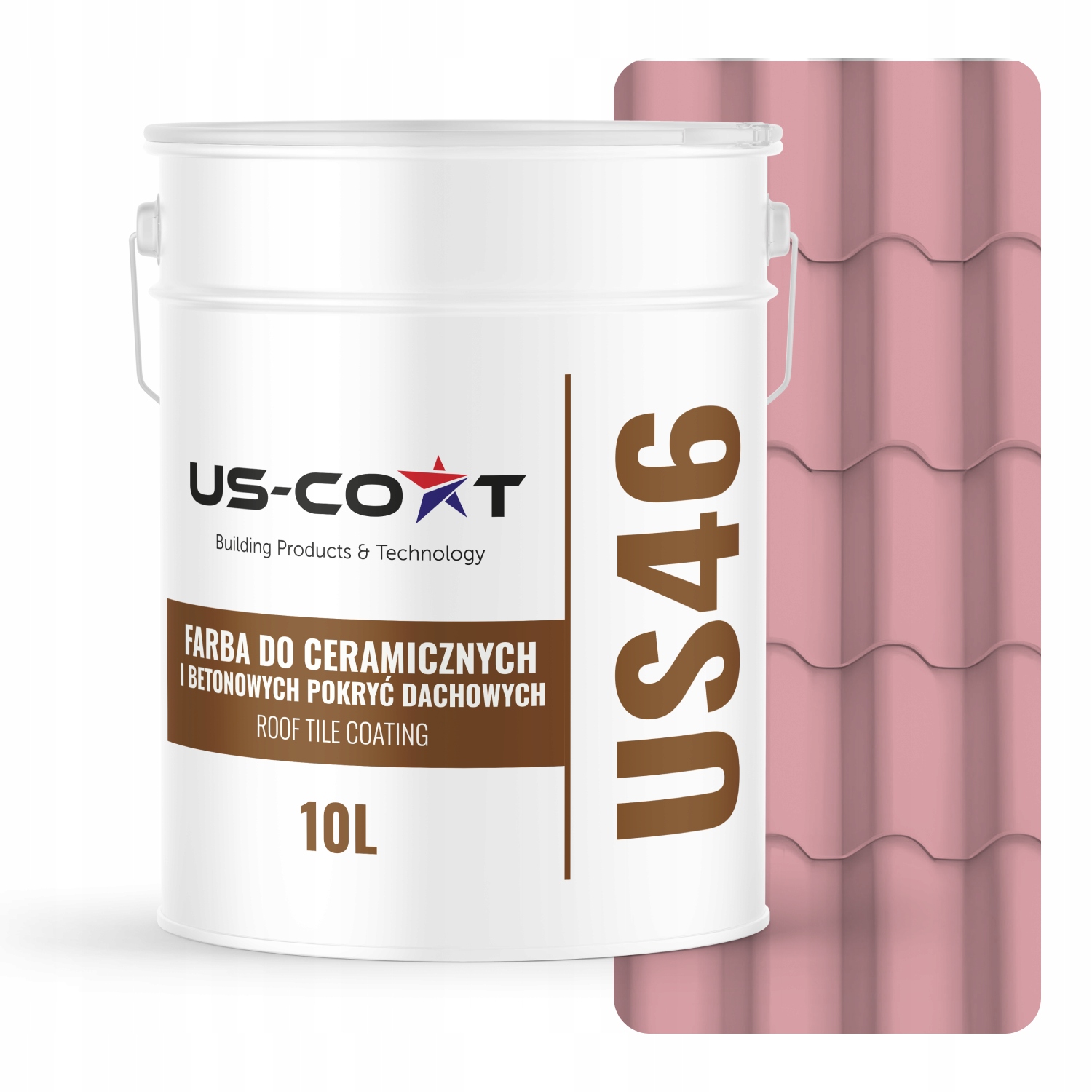 Povrchová Farba Na Keramickú Strechu 10 L Ružová Svetloružová 3015 Lesk