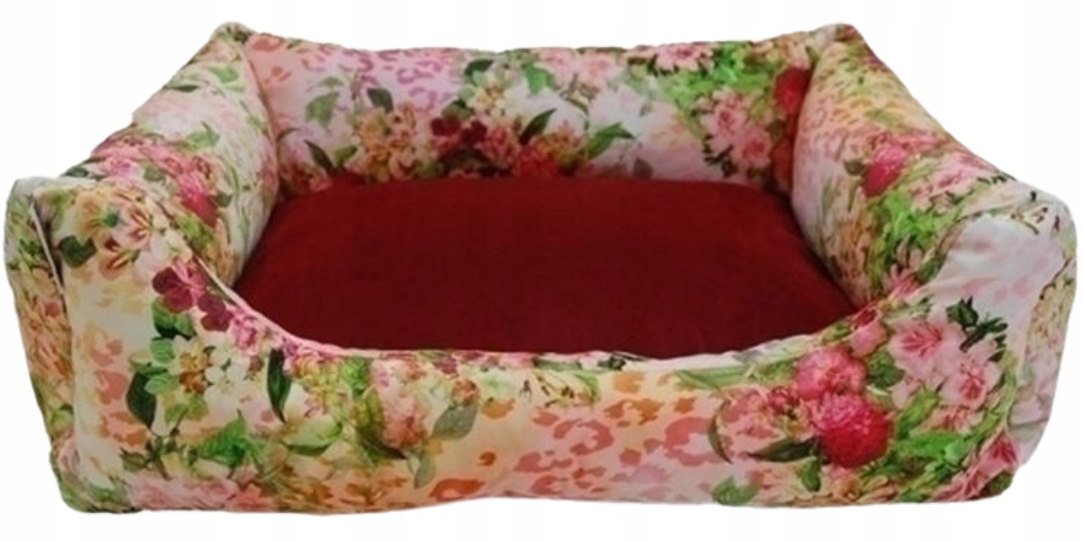 Levně Bimbay Pohovka Pelíšek pro psa Welur č. 80x65 cm pastelová louka