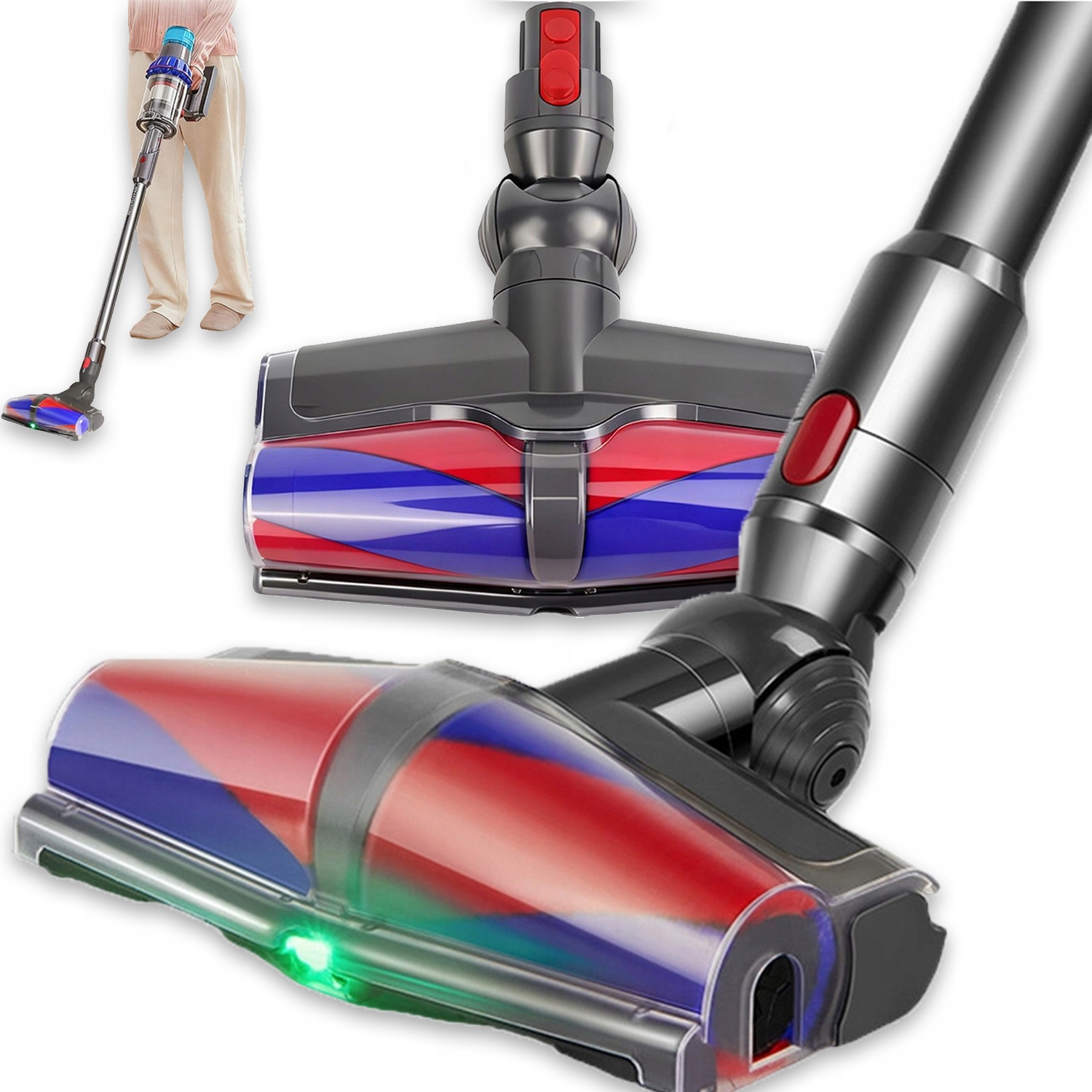 Turbo Kartáč Led Náhradní Písmeno V Pro Vysavač Dyson V7 V8 V10 V11 V15