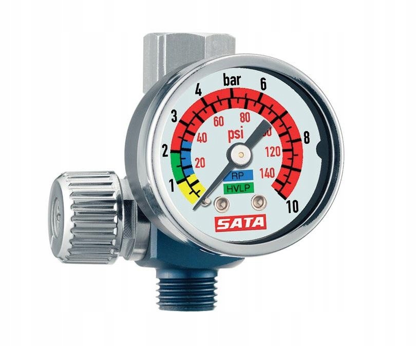 SATA Reduktor powietrza z manometrem