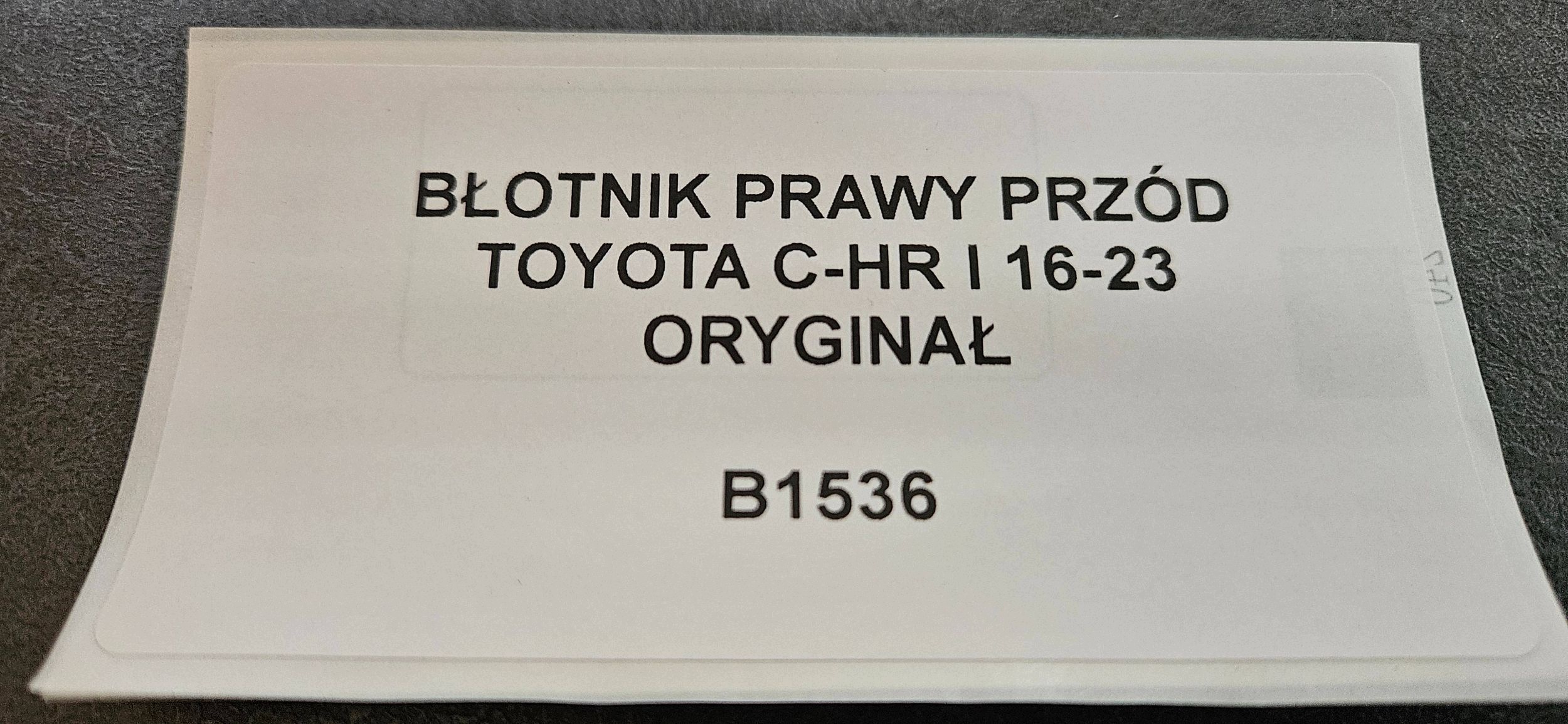 parafango destra anteriore TOYOTA C-HR e 16-23 originale