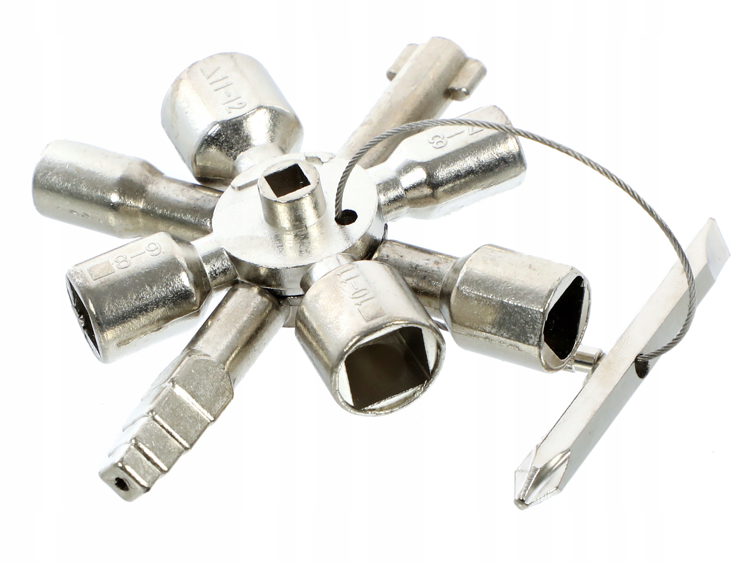 KLUCZ UNIWERSALNY 10w1 DO SZAF KALORYFERÓW Szerokość 85 mm