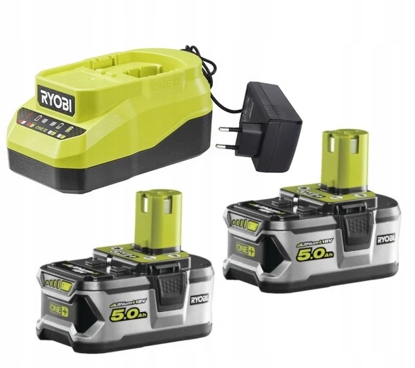 Zestaw Akumulator 2x5AH RB18L50 18V One Ładowarka 2A Ryobi RC18120A-250