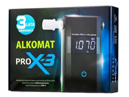 Алкотестер AlcoFind PRO - X-3 + мундштуки, калибровка 12mc