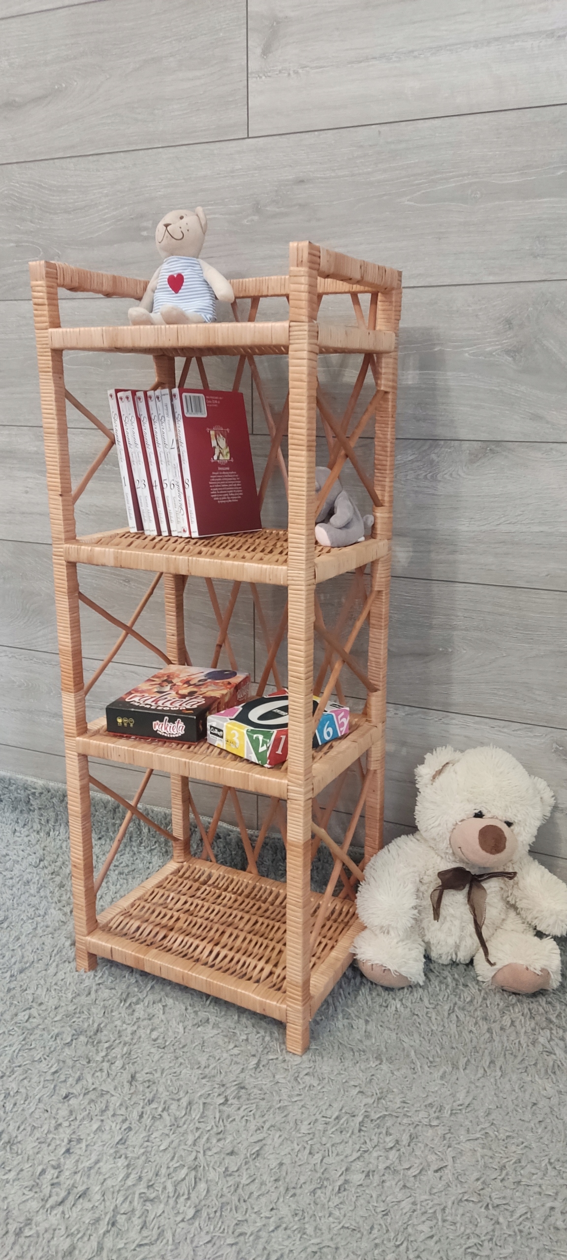 SZAFKA, PÓŁKA WIKLINOWA , ETAŻERKA 4 PÓŁKI NOWOŚĆ!!! Marka Wyroby wiklinowe