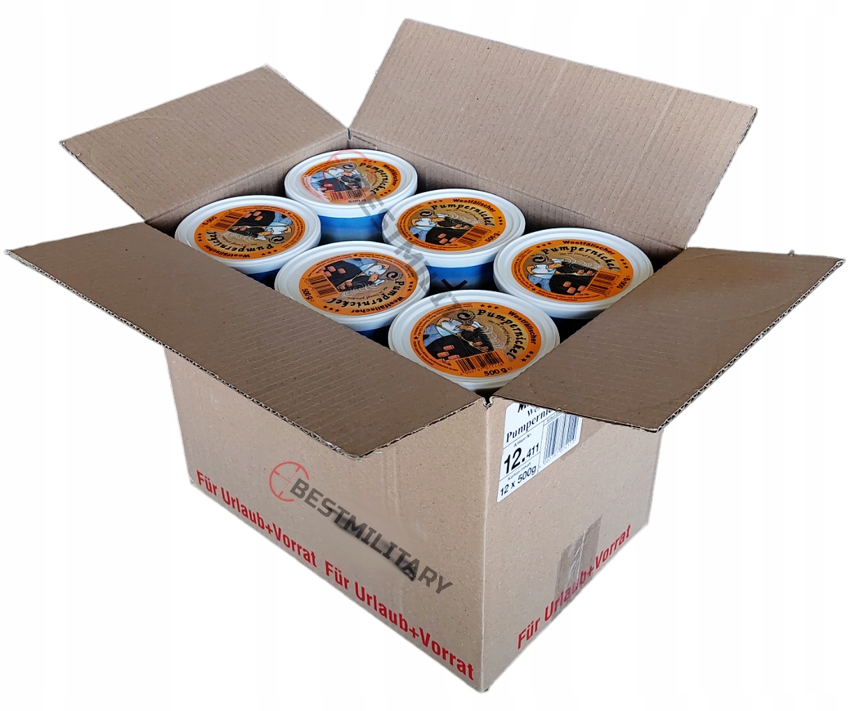 Chleb Pełnoziarnisty w Puszce 500g Pumpernikiel x 12 sztuk