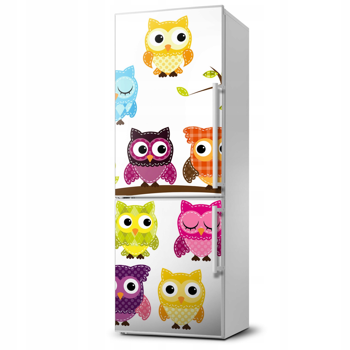 

Naklejka Magnes na lodówkę Kolorowe sowy 60x180