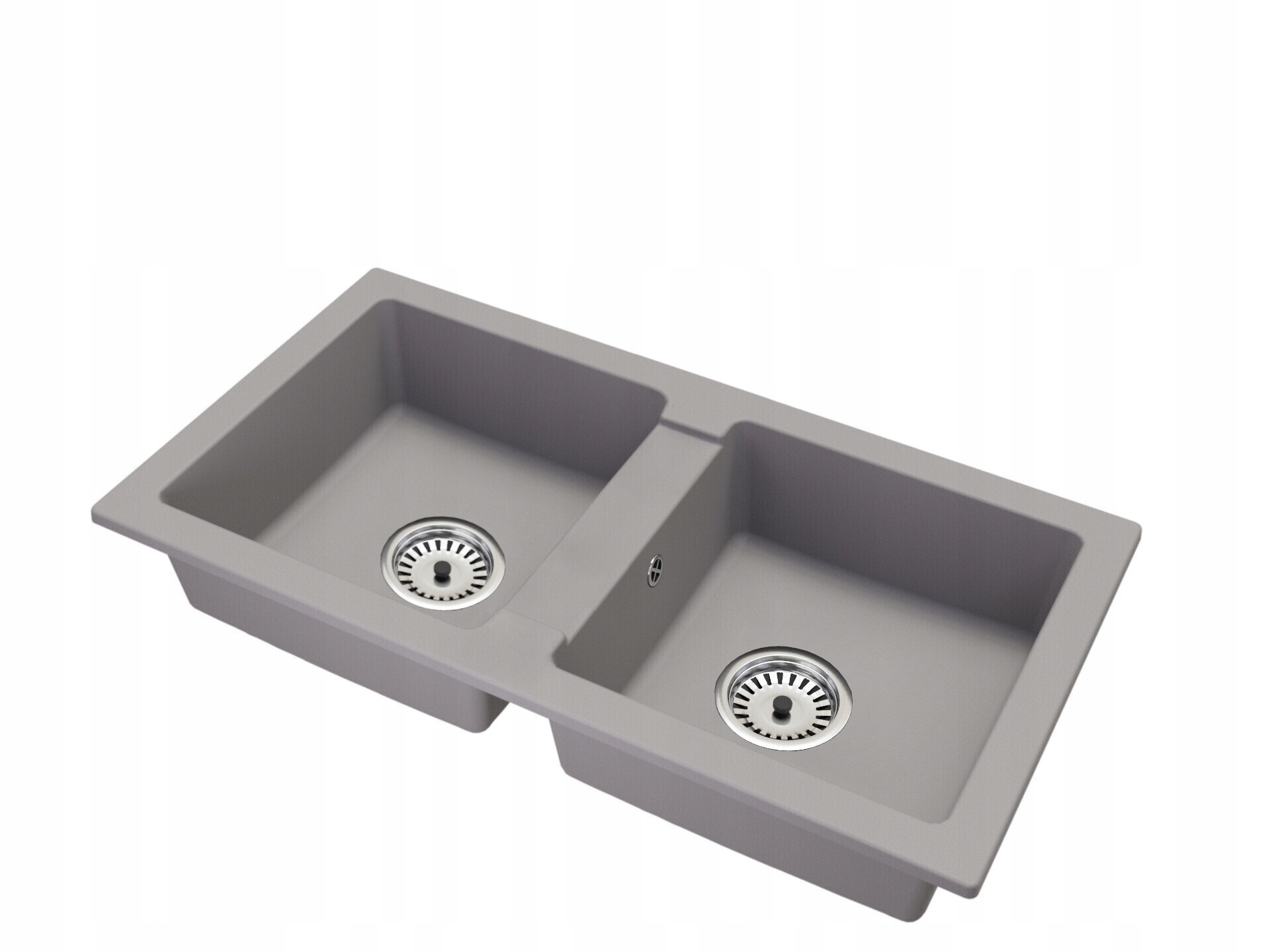 ZLEW ZLEWOZMYWAK GRANITOWY DWUKOMOROWY + SYFON Materiał wykonania granit