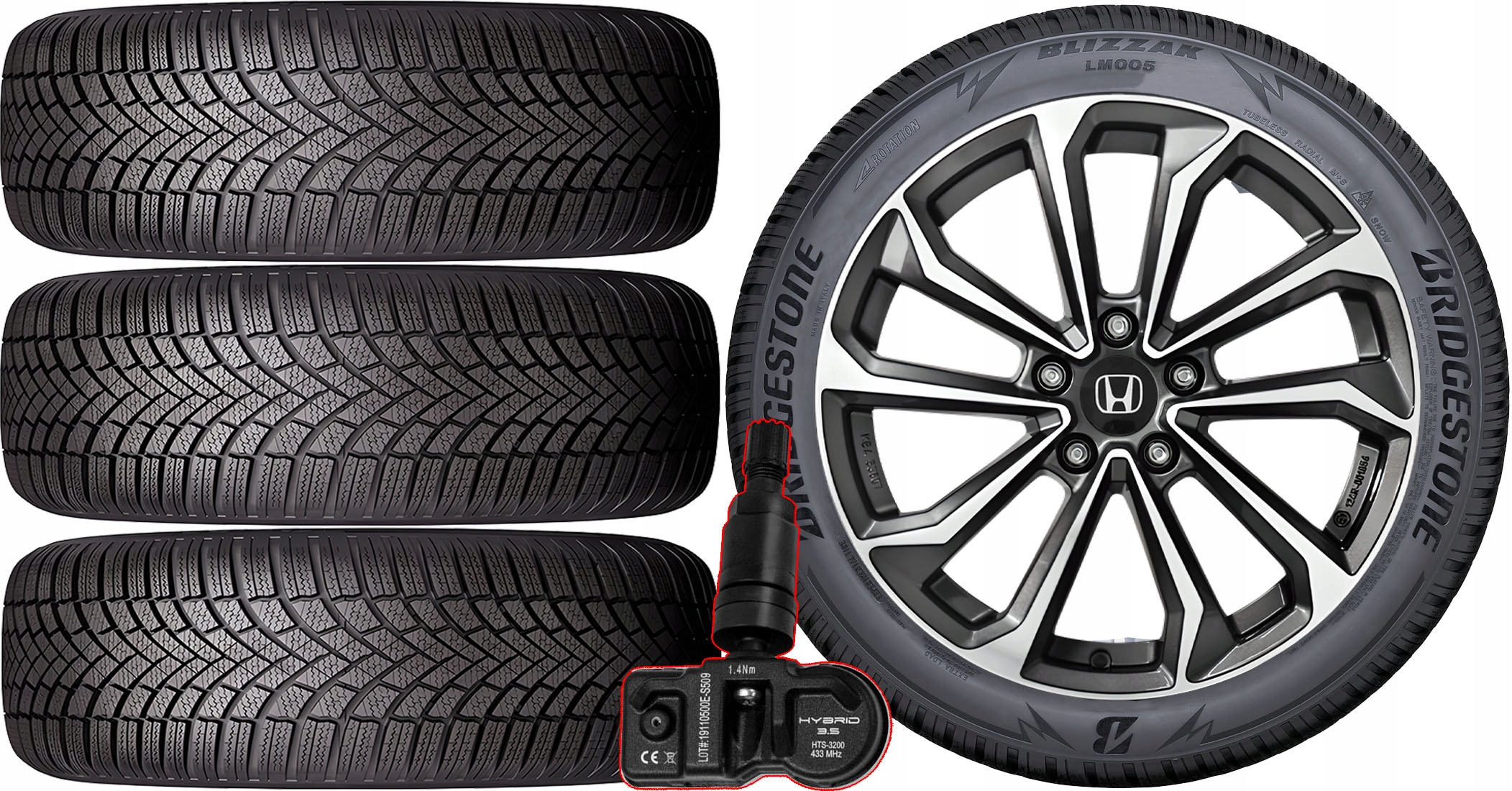 КОЛЕСА HONDA ACCORD VIII Bridgestone 2250r17 TPMS