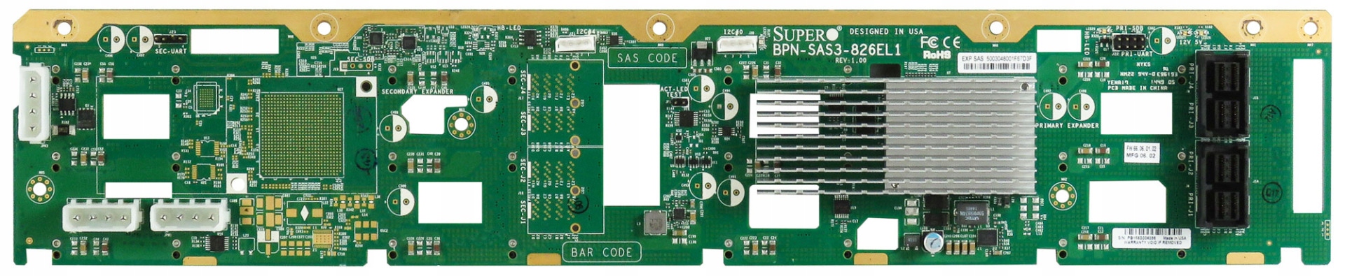 Supermicro BPN-SAS3-826EL1 12Gbs Sas Sata SC829U
