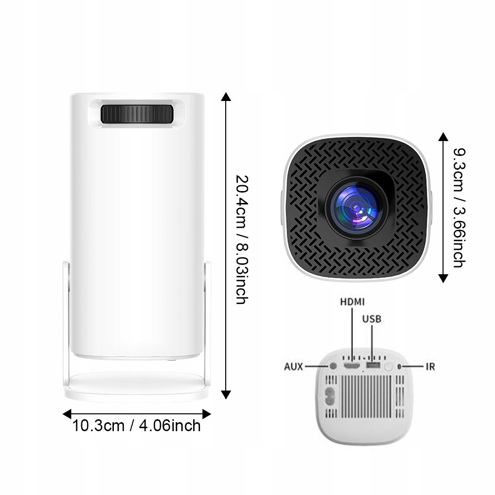Projektor Rzutnik 4k/LED/Mini Projekcja telefonu/WIFI /zmiana języka Kod producenta P30