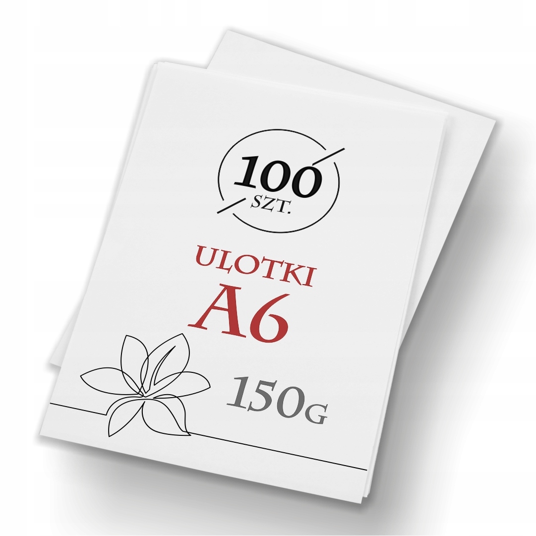 Ulotka A6 - 150g - 100 sztuk