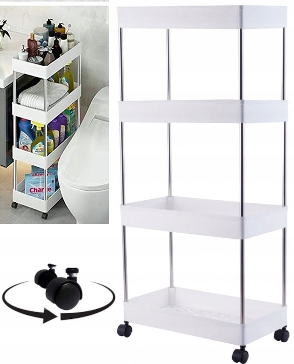 

Szafka Regał Komoda Mobilna 4 półki