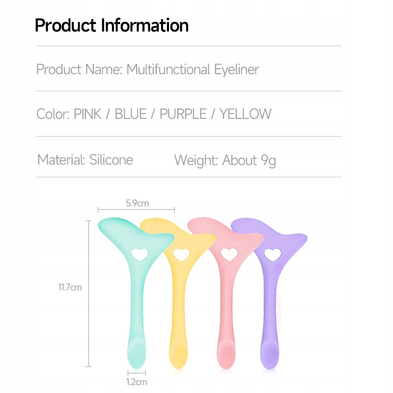 Eyeliner szablon do makijażu | Rzęsy | Serduszko Stan opakowania oryginalne