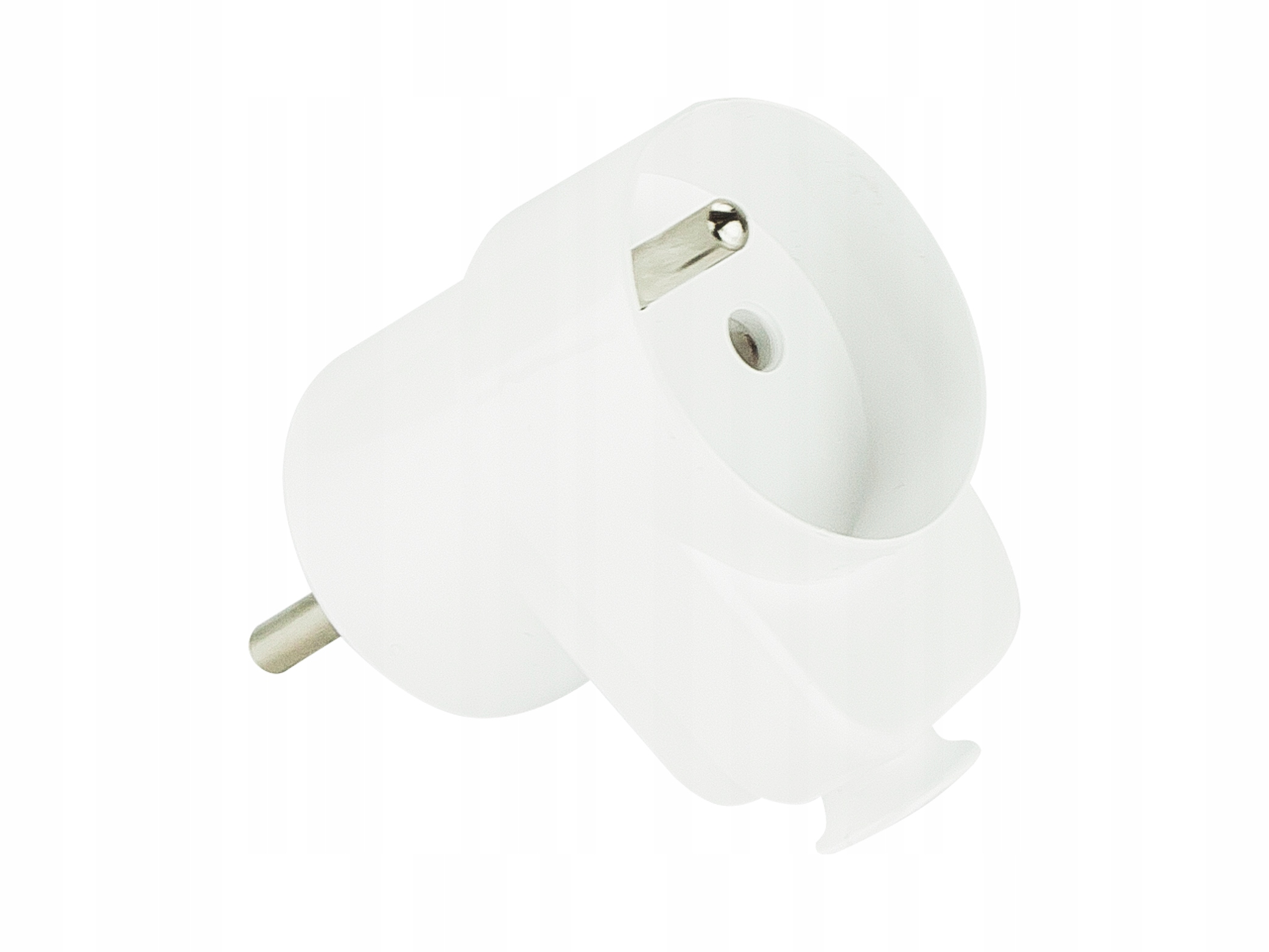 

Wtyczka elektryczna kątowa z dodatkowym gniazdem