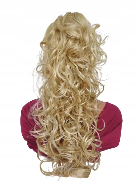 Příčesek ,dopinka,dlouhá kudrnatá světlá blond s reflexem – Nessaja wigs shop