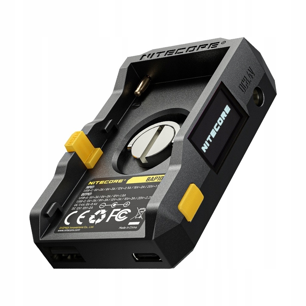 Adaptér Nitecore BAP10 pre akumulátory Np-f -> Usb-a Usb-c DC 7.4V DC 12V