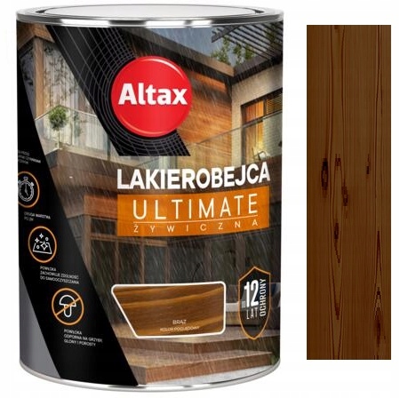 Altax Lakierobejca Ultimate 12 Lat Do Drewna Brąz 5L
