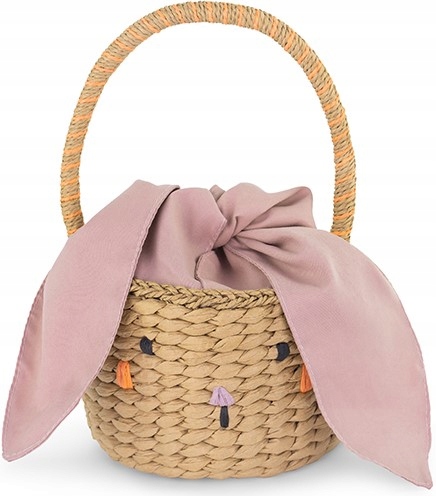 KOSZYCZEK WIELKANOCNY KRÓLICZEK Z PAPIERU KOSZYK NA ŚWIĘCONKĘ DLA DZIECKA