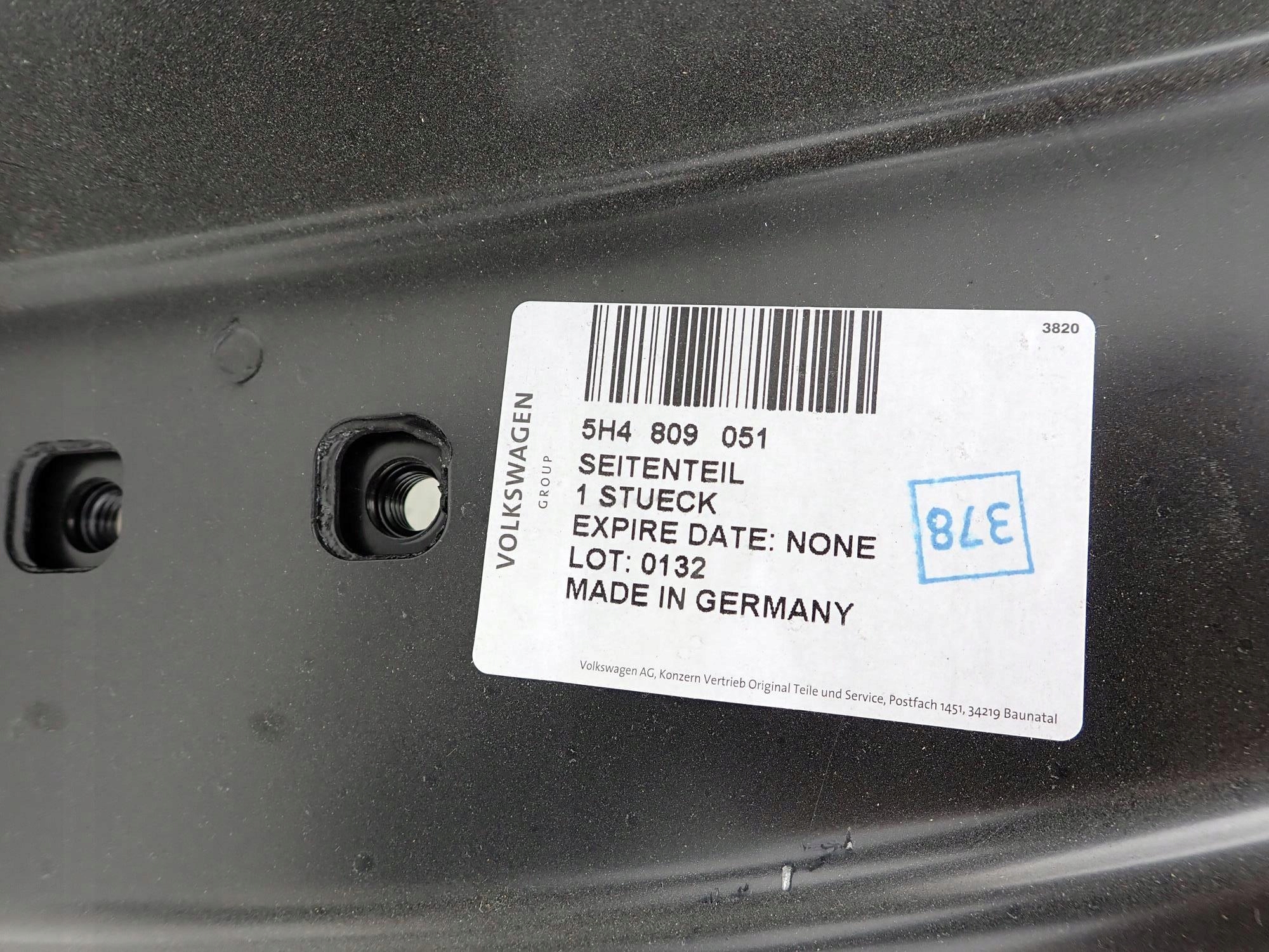 VW GOLF VIII 8 HB 19-> fender rear part rear left