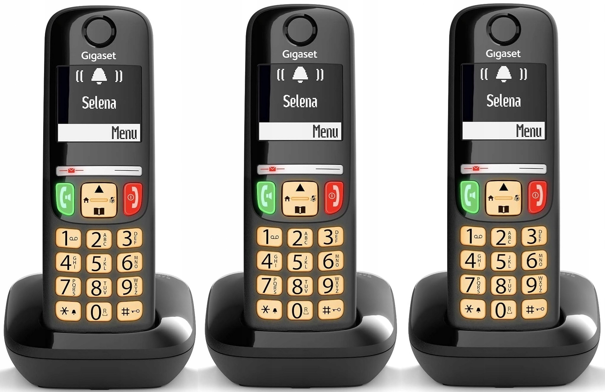 Telefon bezprzewodowy GIGASET 3 słuchawki INTERKOM