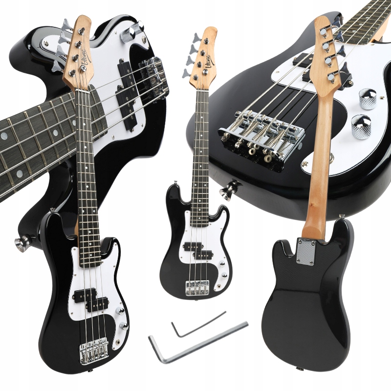 Basová Kytara 3/4 Precision Bass 38" Zmenšená Stupnice V-tone PBB38 Bk