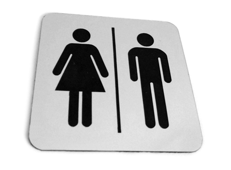 TABLICZKA toaleta WC 10x10 cm emblemat GRAWER znak