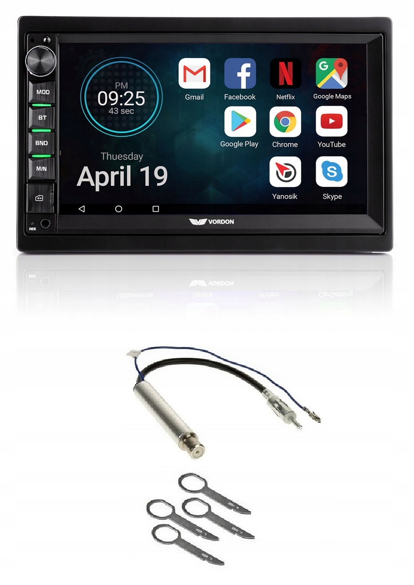 Bluetooth rádio Vordon AC-8290 CarPlay Vw Passat B5 T4 Fox cúvacia kamera