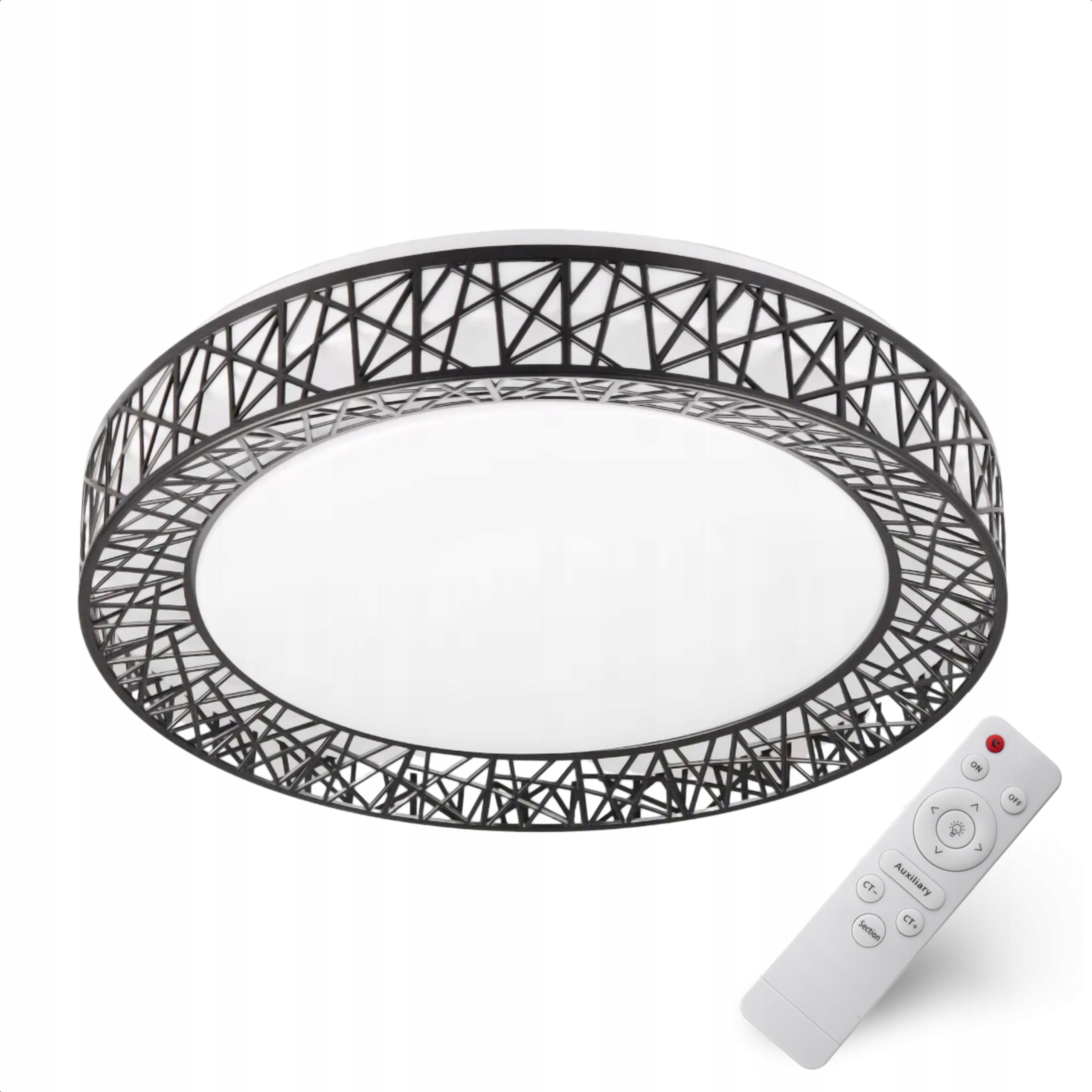 Lampa Stropní Svítidlo Led Kulatá Stropní Moderní Bílá Černá S Dálkovým Ovládáním, Variabilní