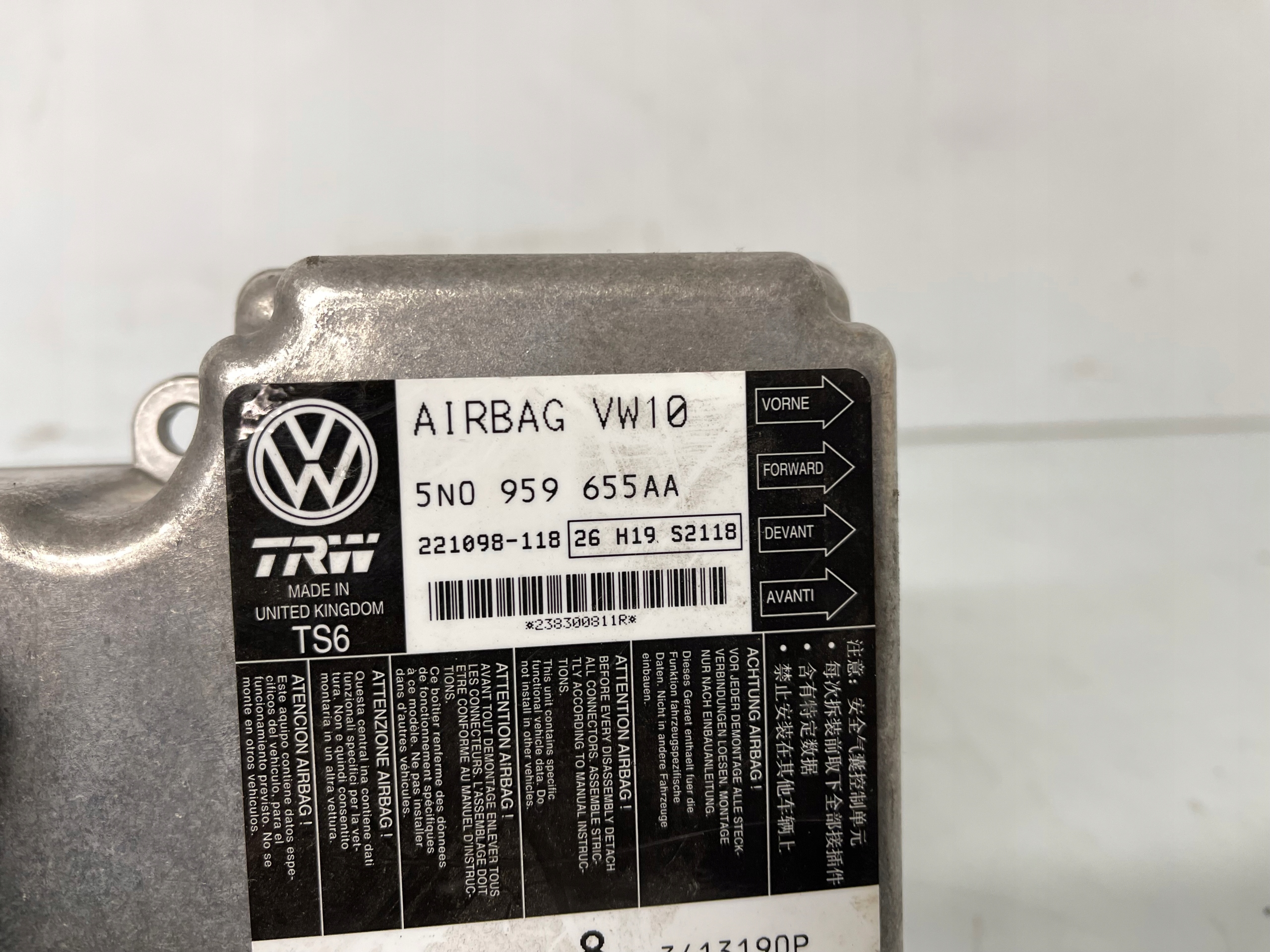 modulo SENSOR airbag airbag VW TIGUAN e 5N PASSAT B7 5N0959655A