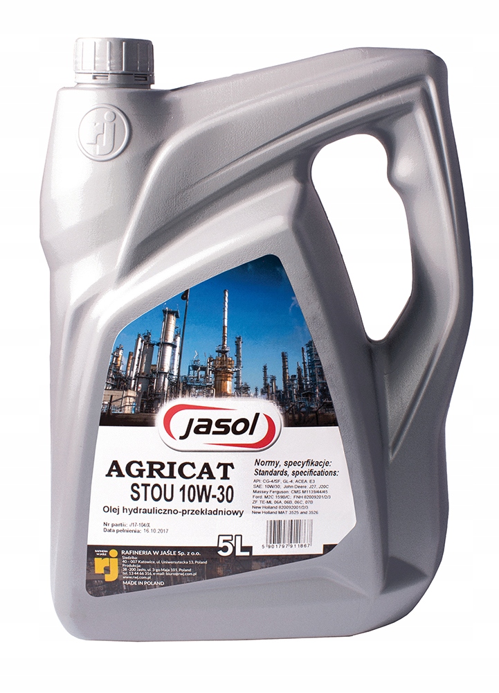 

Olej wielofunkcyjny Jasol Agricat Stou 10W30 5L