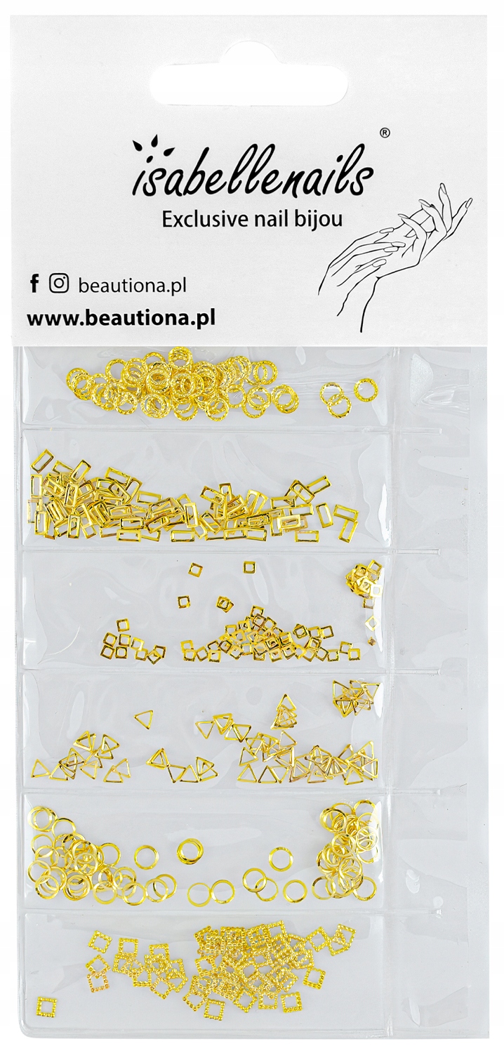 

Ozdoby Do Paznokci Geometryczne Złote 250 Szt.
