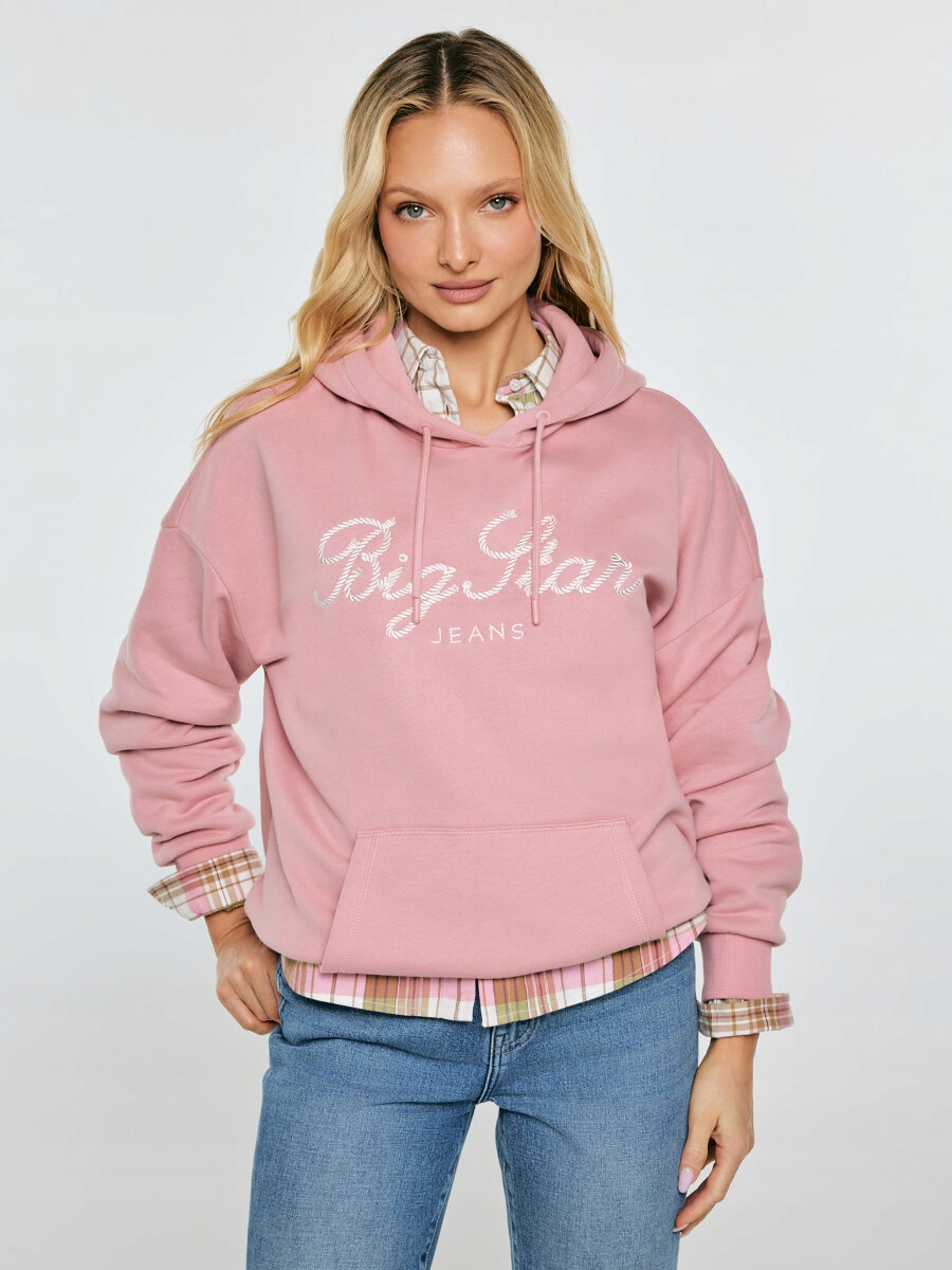 Big Star Mikina s kapucí růžová Raisa 601 S