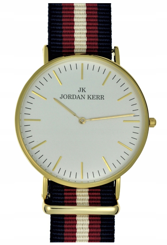 Pánské hodinky na Tkaninovém Pásku s podlouhlými pruhy, granátově červené, dárek