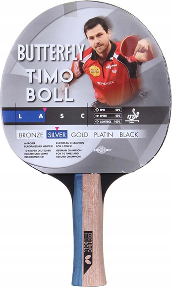 Pálka Na Stolní Tenis Ping-pong Butterfly Timo Boll Silver