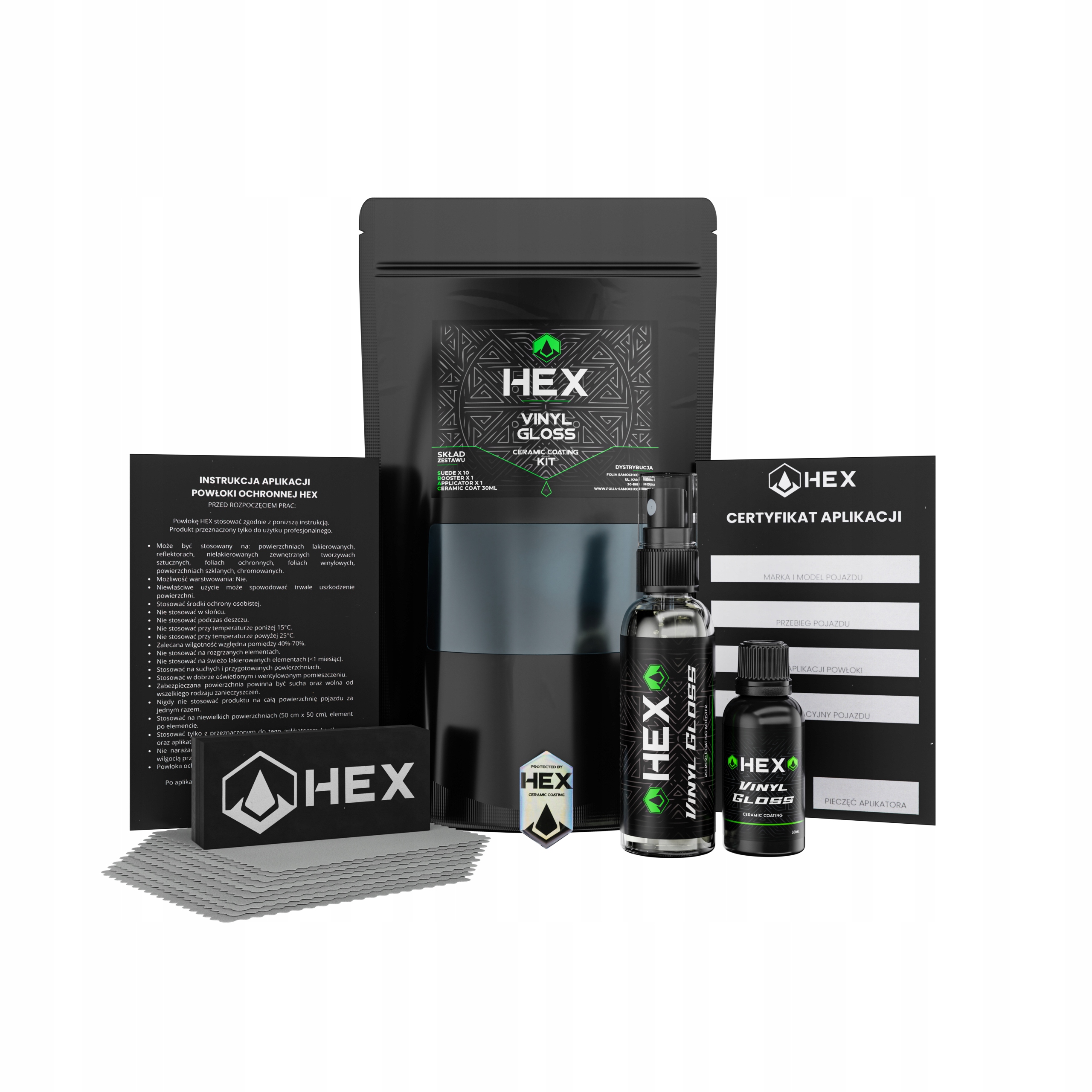 HEX Vinyl Gloss Powłoka ceramiczna z grafenem do folii w połysku 30ml