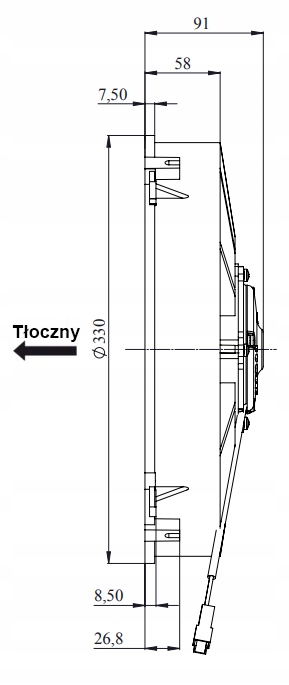 Wentylator Osiowy 12V 305mm/12' typ spal VA01AP70 Producent części Inny
