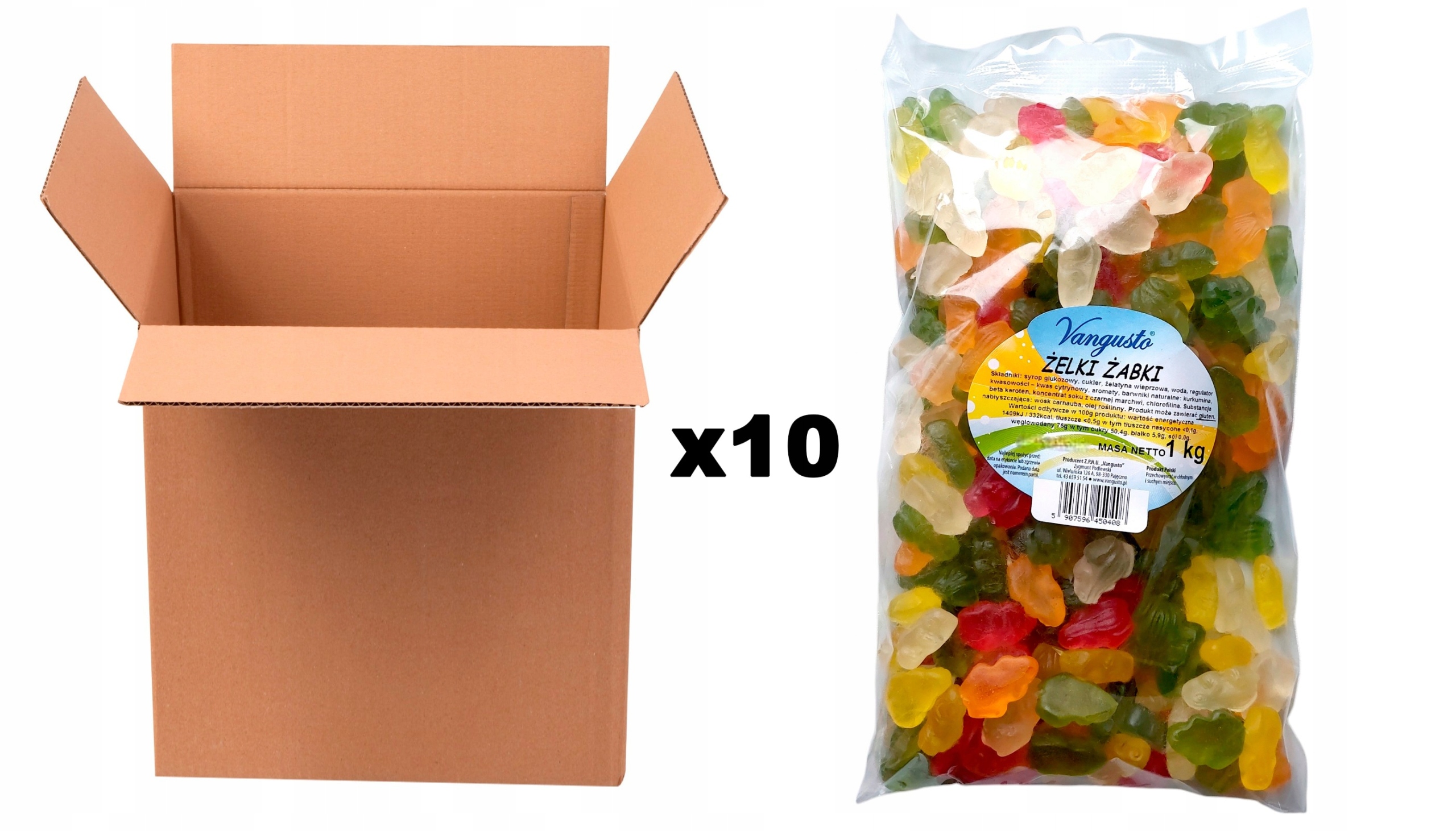 Levně Želé Bonbony Vangusto 10x1kg Žabky