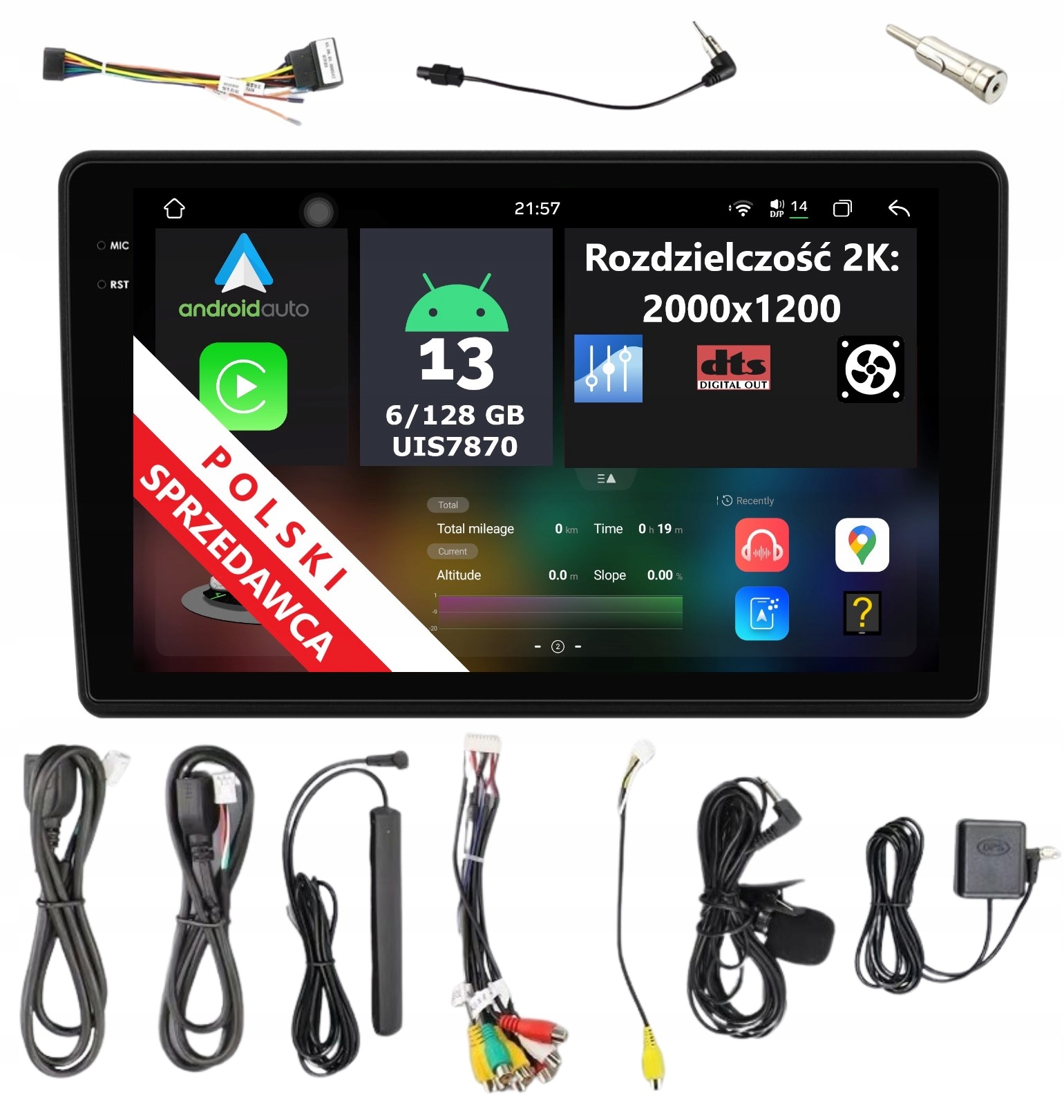 Rádio 2DIN Android Fiat Ducato Peugeot Boxer 6/128 Gb Dsp Carplay Lte